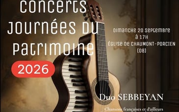 Concert du Duo Sebbeyan au temple de Parfondeval